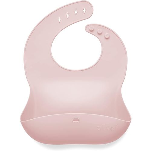Ali+Oli Silicone Bib Waterproof Silicone Bibs for Babies & Toddlers Adjustable Feeding Bibs with Food Catcher Feeding Bucket