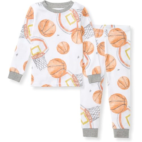 Burt's Bees Baby Infant and Boys' 2-Piece Long Sleeve Tee and Long Pant Cotton Pajama Set