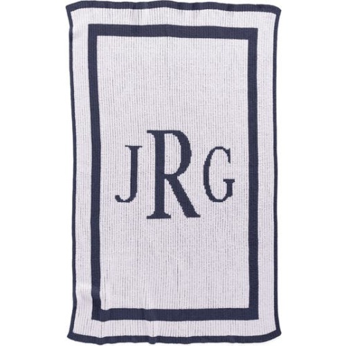 'Classic Monogram' Personalized Stroller Blanket, Small
