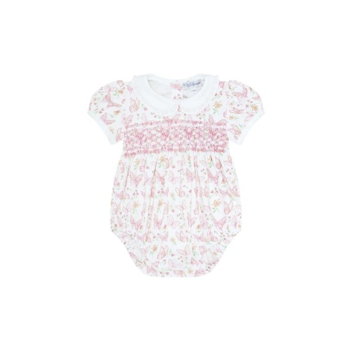 Butterflies Print Smocked Bubble - Baby, 6-9M