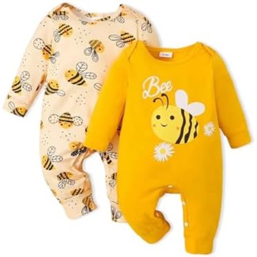 Newborn Baby Girl Clothes Fall Winter Outfits Infant Jumpsuit Letter Print Romper Coming Home Outfit 2Pcs Set