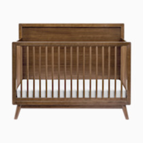 babyletto Palma 4-in-1 Convertible Crib with Toddler Bed Conversion Kit - Natural Walnut
