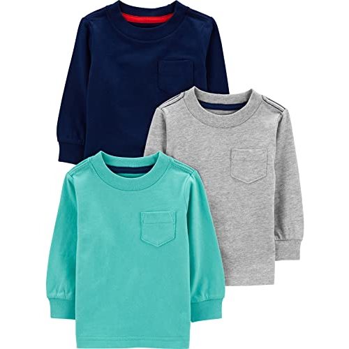 Simple Joys by Carter's Boys' 3-Pack Long Sleeve Shirts