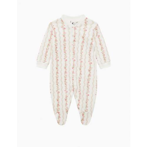 Baby Sleepsuit in Floral Stripe