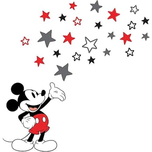 Lambs & Ivy Disney Baby Magical Mickey Mouse Wall Decals - Gray/Red