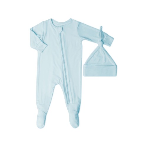 Seahorse Print Footie & Hat Set