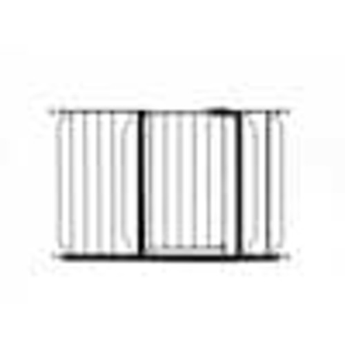 Regalo 30 in. Tall Black Easy Step Extra Wide Metal Walk-Through Gate, Comes with a 4 " and 12" Extension 1164 EB DS