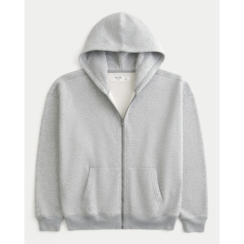 Boxy Zip-Up Hoodie