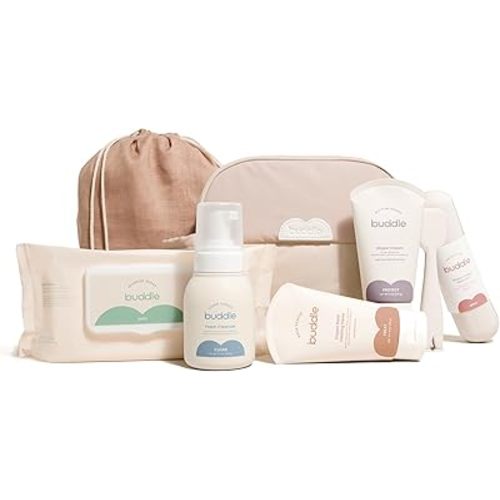 Diaper Rash Gift Set, 6-Piece Kit, 40% Zinc Oxide Ointment, Diaper Cream, Foam Cleanser, Wipes, Paddle Pal Silicone Spatula & Bag