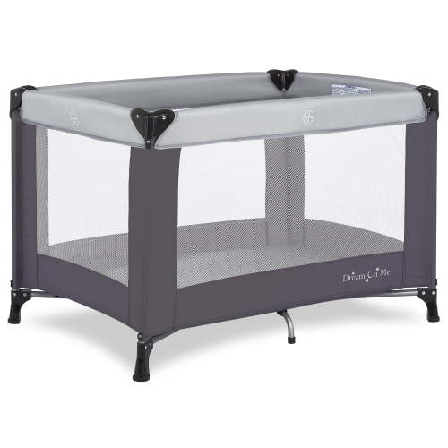 Dream On Me Nest Portable Play Yard, Grey, Unisex with Carry Bag & Strap