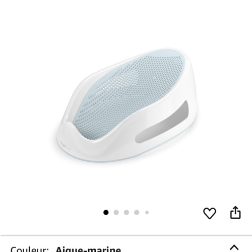 Angelcare Support de bain pour bébé, Aqua, pour bébés de moins de 6 mois, fabriqué au Canada