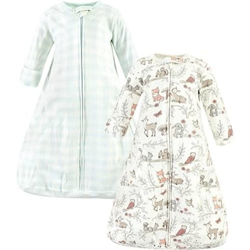 Hudson Baby BabyCotton Long-Sleeve Wearable Sleeping Bag, Sack, Blanket
