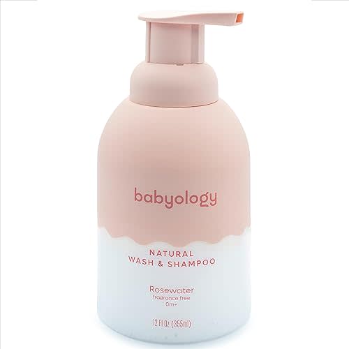 All Natural Baby Wash and Shampoo - 100% Edible Ingredients - with Organic Rose Water (Unscented) - 13,52 FL OZ - Good for Sensitive Skin - Non Toxic - Tear Free (Scents & Packs Vary)
