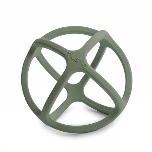mushie Silicone Baby Teether Ball Toy (Dried Thyme)