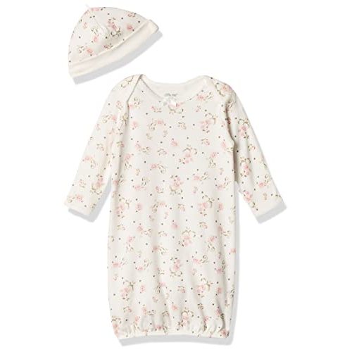 Little Me Baby Girls' 2-piece Nightgown and Cap Set