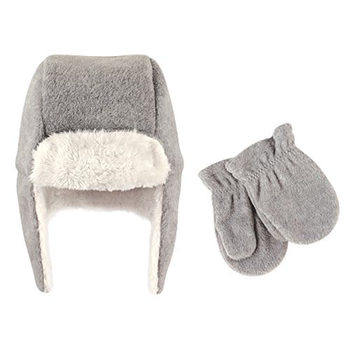 Hudson Baby Baby Fleece Trapper Hat and Mitten Set