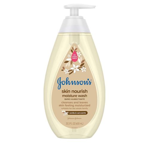 Johnson's Skin Nourishing Moisture Baby Body Wash With Vanilla & Oat Scents, Hypoallergenic & Tear Free Baby Bath Wash, Paraben-, Dye-, Sulfate & Phthalate-Free, 20.3 fl. oz