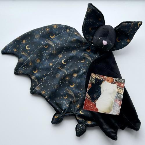 Personalized Baby Bat lovey blanket for baby shower gift