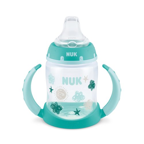 NUK Learner Cup, 5 oz Soft Spout Sippy Cup 6+ Months, 1 Pack, Teal, Unisex