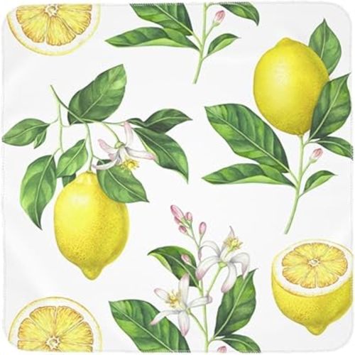 Lemons Flower Baby Swaddle Blanket Warm Receiving Blanket 35.4 X 35.4 Inch Newborn Swaddle Blanket Soft Nursery Swaddle Wrap for Baby Girl Infant Toddler