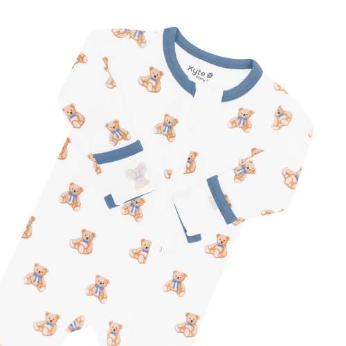 Zippered Footie in Teddy Bear