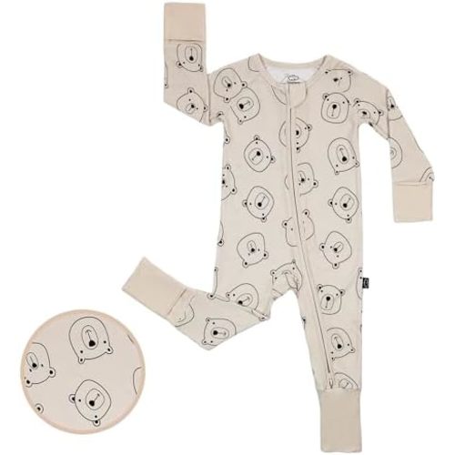 LittleHippo 2-Way Zipper Bamboo Romper, Soft Spandex & Bamboo Viscose One Piece Pajamas, Newborn, Baby Boys & Girls, Kids