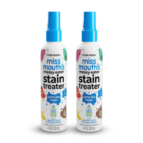 Miss Mouth's Messy Eater Stain Treater Spray for Baby & Kids – 4 oz. 2 pk – Newborn & Baby Essentials – Stain Remover for Food, Grease, Coffee & More – Gentle on Laundry, Fabric & Underwear