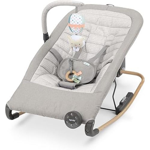 Ingenuity Keep Inmotion Automatic Baby Rocking Seat, with Remote Control, Premium Materials, 0-6M - Soulful Skies