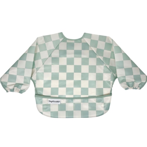 Tiny Twinkle Mess Proof Baby Bib Unisex Sage: Small 6-24 Months