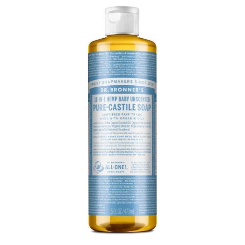 Dr. Bronner's Baby Unscented Pure-castile Liquid Soap - 16 Fl Oz