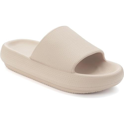Joomra Pillow Slippers for Women and Men Non Slip Quick Drying Shower Slides Bathroom Sandals | Ultra Cushion | Thick Sole