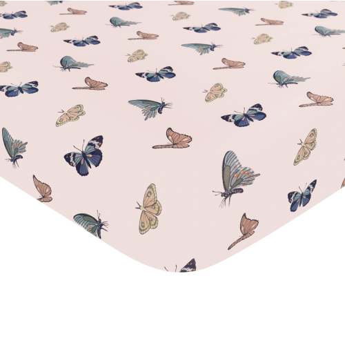 Twin Sheet in Blush Butterfly