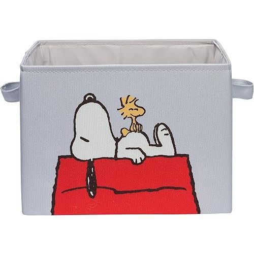 Lambs & Ivy Snoopy Foldable/Collapsible Storage Bin/Basket Organizer w/Handles