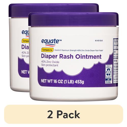 (2 pack) Equate Diaper Rash Relief Maximum Strength 16 oz