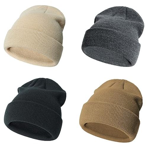 Urban Virgin 4 Packs Toddler Girls Winter Hats Infant Boys Beanie Soft Baby Caps Beanies Kids Knit Winter Hats
