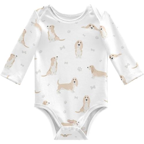 vvfelixl Baby Bodysuits Black Pug White Long Sleeve Cotton Baby Clothes For Boys Girls 0-24 Months - Multi13