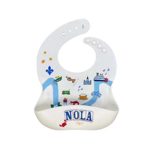 NOLA Map Silicone Bib