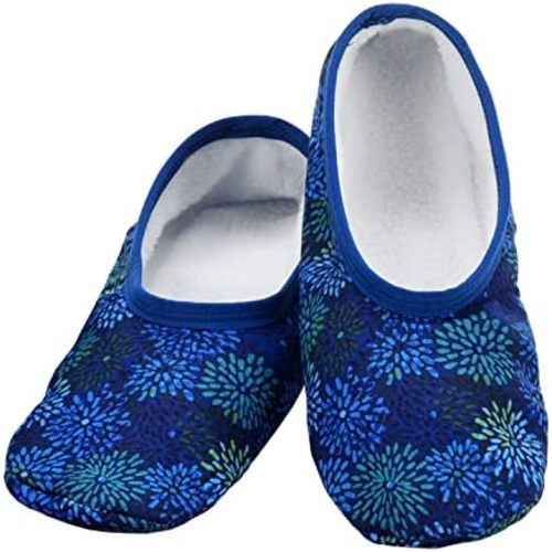 Snoozies Skinnies Womens Slippers, Lightweight and Foldable Slipper Socks with Grips for Women, Indoor Womens House Shoes