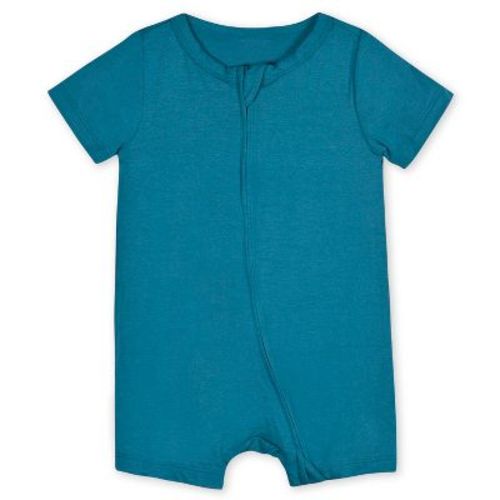 Gerber Buttery-soft Snug Fit Short Sleeve Romper - Teal - 0-3 Months