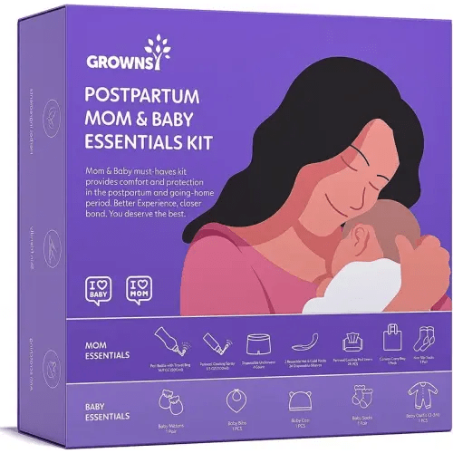 Grownsy Postpartum Mom & Baby Essential Kits, Postpartum Recovery - TikTok Shop