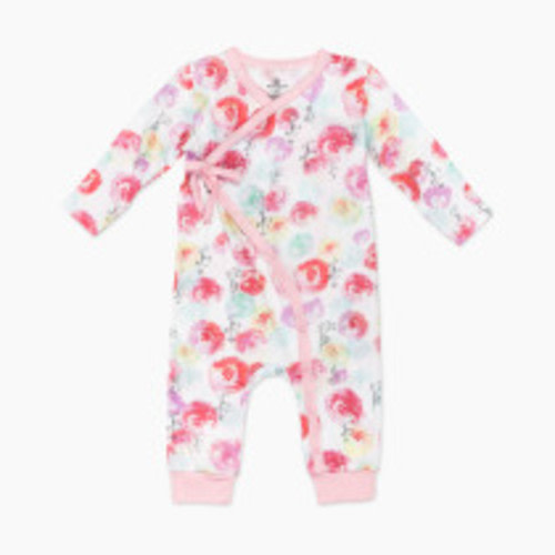 Honest Baby Clothing Organic Cotton Side Tie Coverall - Rose Blossom