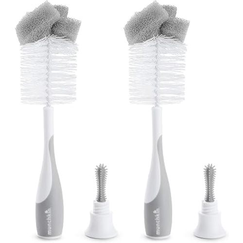 Munchkin® Sponge™ Bottle Brush, Grey, 2 Count (Pack of 1)