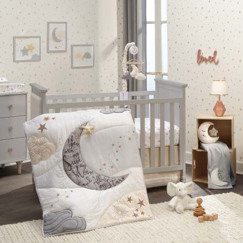 Goodnight Moon 3-Piece Celestial Nursery Baby Crib Bedding Set – Lambs & Ivy