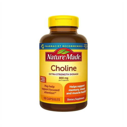 Nature Made Choline 800 mg, 180 Capsules - 2 Pack