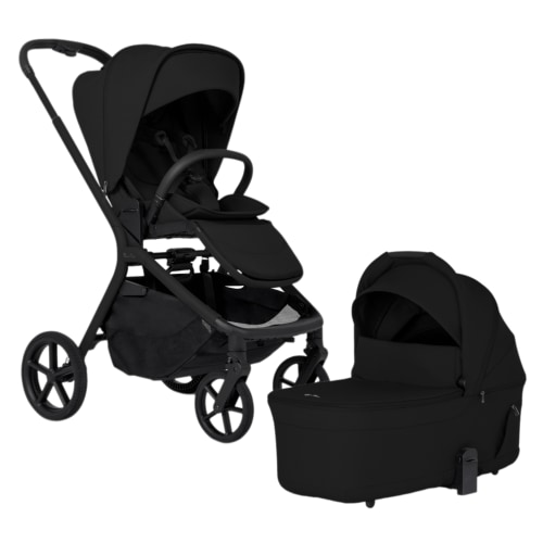 Silver Cross Breez Modular Stroller + Bassinet Bundle - Onyx