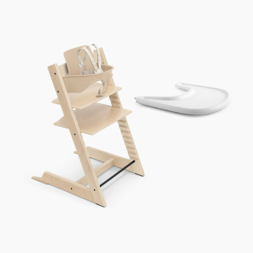 Stokke Tripp Trapp High Chair² + Tray Bundle - Natural/White