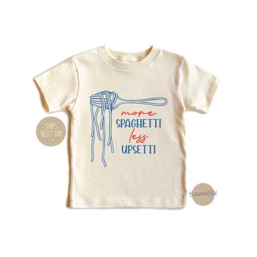 More Spaghetti Less Upsetti Baby Shirt, Baby Bodysuit, Toddler Sweatshirt - Funny Pasta Lover Outfit, Silly Food-Themed Baby Gift for Kids