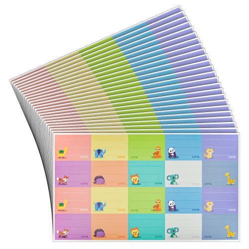 Self-Adhesive Baby Bottle Labels, 500-Pack
