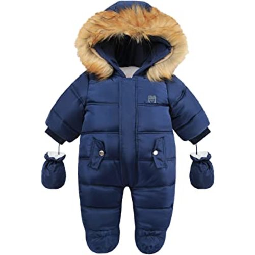 0-6 mos Baby Girl Winter Snowsuit Toddler Jacket Clothes For Boy Infant Jumpsuit Hoodied