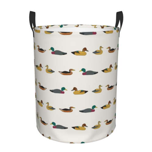 Abstract Colorful Cute Duck Laundry Basket, Laundry Hamper Waterproof Laundry Bag Clothes Hamper Laundry Bin with Handles for Bedroom, Living Room, Kids Room-#